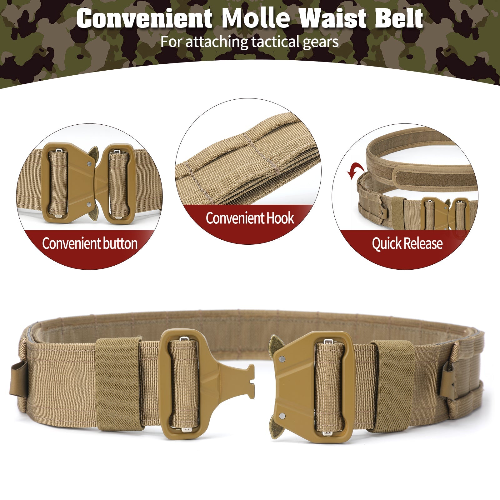 TWS 5 in 1 Quick Release Tactical Duty Belt