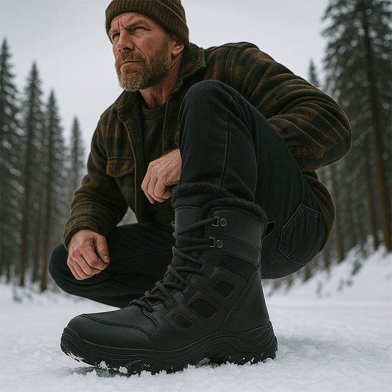 TWS Warm Fur Lined Outdoor Combat Boots