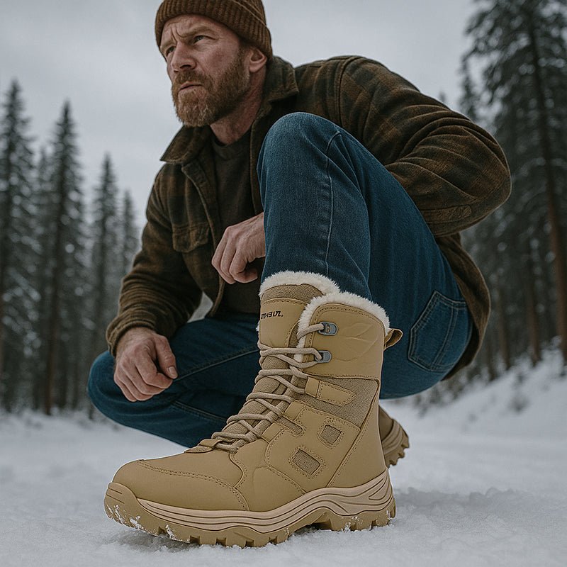 TWS Warm Fur Lined Outdoor Combat Boots